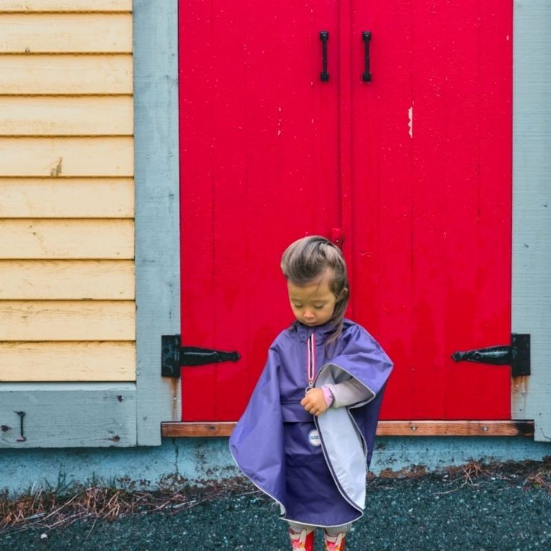 Cape de pluie enfant vélo - Le Temps des Grenouilles - Coloris unis