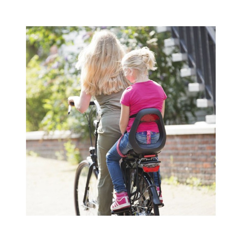 Selle enfant repliable sur cadre de vélo, avec repose pieds